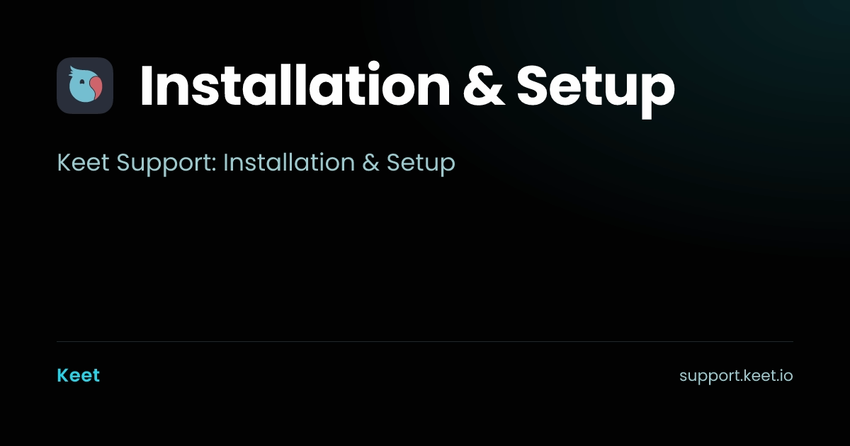 Installation & Setup